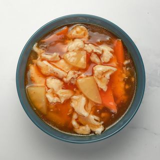 Piletina sa ananasom u slatko ljutom sosu - velika porcija