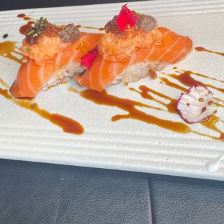 nigiri salmon matcha (2un)