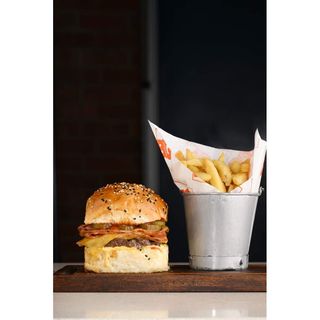 Bacon and Cheese Square Meal (with soda and chips)