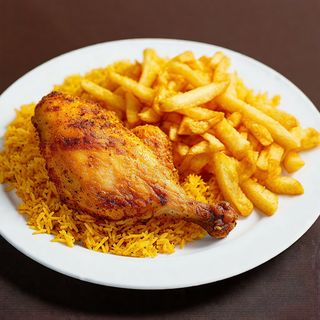 Half Pilau, Half Chips, Chicken