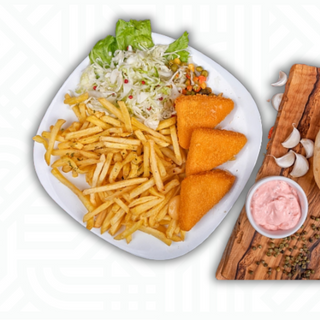 Meniu Cascaval pane cu sos de usturoi