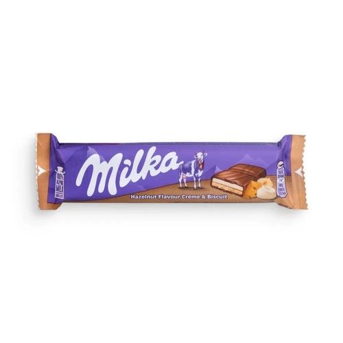 MILKA Шоколадов десерт с лешникоя крем и бисквита 46 ГР