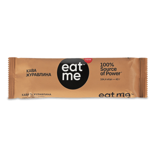 Батончик EatMe злаковий кава, журавлина (40г)