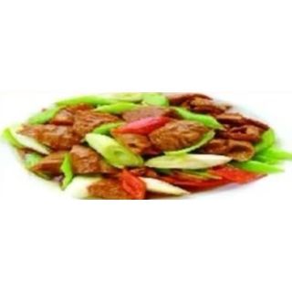 Intestinos De Cerdo Con Verdura Picante