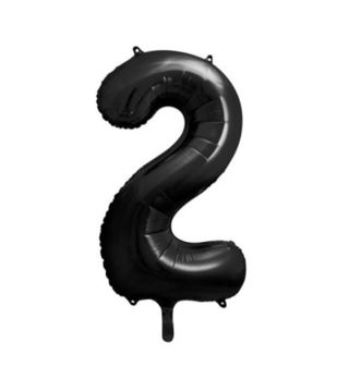 Cyferka 2 z helem ( czarna )