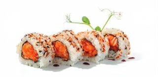 155. Uramaki de Salmón Picante (4 Pzs.)