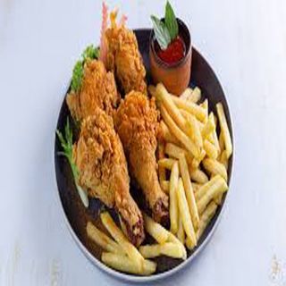 Kuku 1/4 Deep Fry with Chips