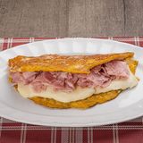 Cachapa Jamón dulce  Y Queso fresco (1 Ud.)