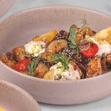 Хрустящие баклажаны в соусе с сыром Страчателла (230 гр.)