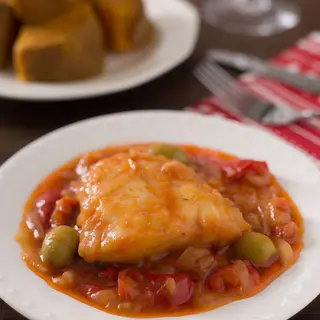 Bacalao Encebollado (1/2 ración)