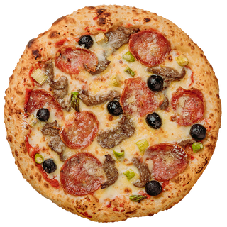 Піца із салямі й телятиною