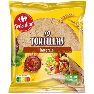 Tortilla de Trigo Integral Carrefour 10 Ud. 400 Gr.