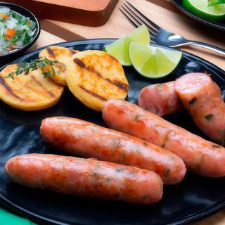 CHORIZO SANTANROSANO CON AREPA PAISA