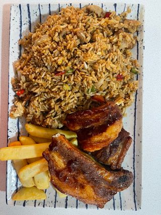 Costillas Al BBQ Con Chaulafan