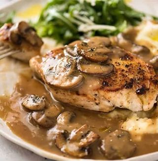 Émincé De Volaille Aux Champignons De Paris