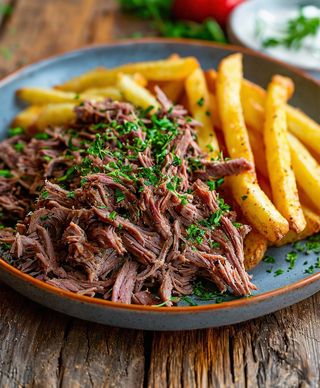 Plato Carne Con Patatas Grande