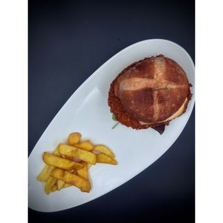 Hamburguesa de pollo crujiente