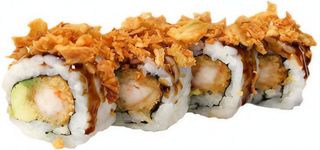 78. Uramaki Llagostí Arrebossat Amb Alvocat I Ceba Fregida (8 Uds.)