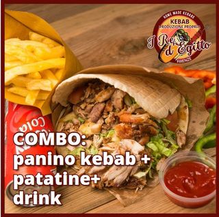 (COMBO)1 Panino kebab + patatine + 1 bibita