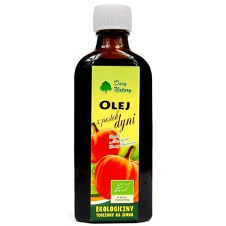Olej z pestek dyni virgin tłoczony na zimno nierafinowany BIO 100 ml - Dary Natury