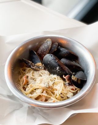 Спагетті з морепродуктами 