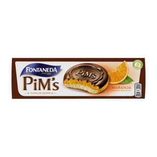Galletas Recubiertas De Chocolate Con Naranja Pims Original Lu 150 Gr.