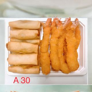 A30. Crepe Legumes e Gambas Panados