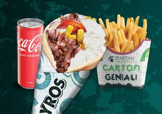 Meniu XXL Gyros Grecia vițel, purcel, berbecuț la lipie