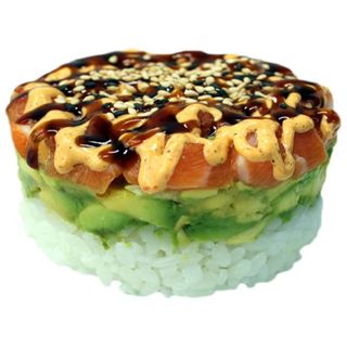 104. Tartar Salmó I Alvocat Amb Salsa Anguila I Maionesa Picant (1 Ud.)