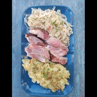 Buncek s restanim krumpirom i kiselim zeljem