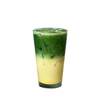 Iced Caramelised Banana Flavour Matcha Latte