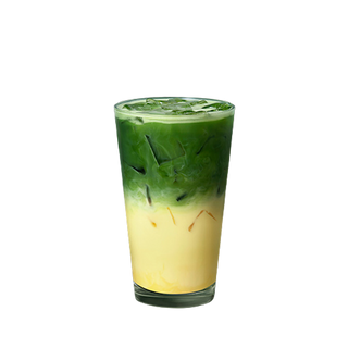 Iced Caramelised Banana Flavour Matcha Latte