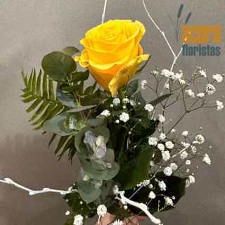 Rosa Amarilla Unidad Decorada