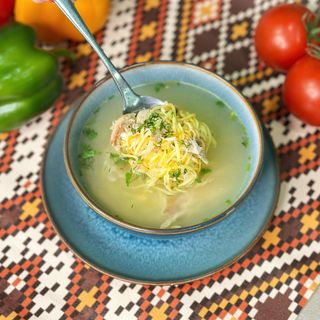 Куриный суп с лапшой "по-домашнему"