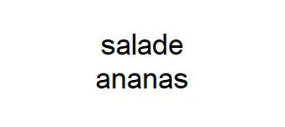 salade ananas