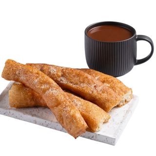 4 PORRAS CON CHOCOLATE CALIENTE
