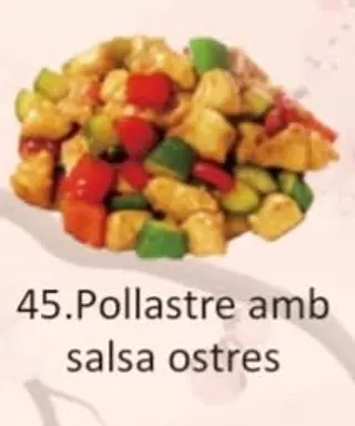 45. Pollastre Amb Salsa Ostres