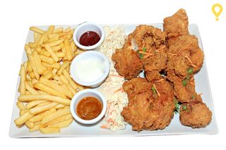 Demi Poulet Pané + Frites