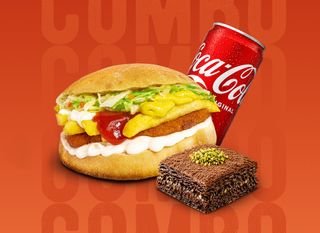 Meniu Sandwich șnițel de pui + 2 baclavale cu ciocolată