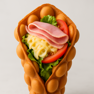 Вафля с шинкою та сиром