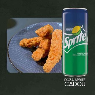 Crispy 4-5buc (picant) + Sprite 0.33 Gratuit