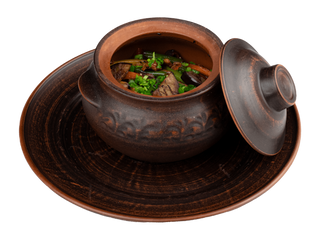 Глечик з телятиною, картоплею та овочами (260г)