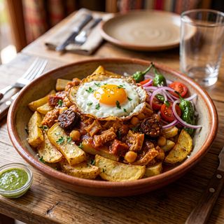 Plato De Callos, Huevo Y Patatas
