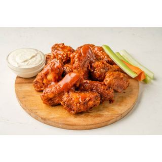 Buffalo wings on fire