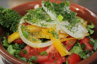 Салат овощи по-домашнему