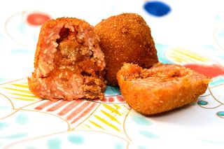 Timballetto di pasta - carne (capellini, ragù di carne)