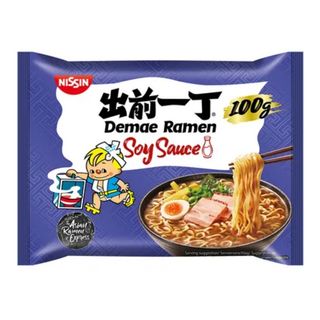 Fideos instantáneos Nissin Demae Ramen sabor salsa de soja (100 gr)