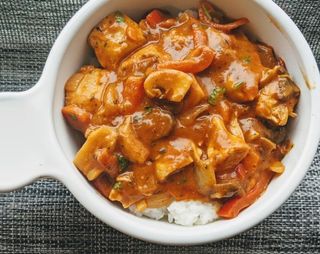 Mushroom chicken tikka