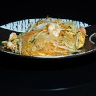 131 Spaghetti di soia con gamberi al curry