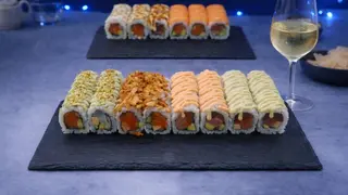 SUSHI BOX + VINO - 80pz